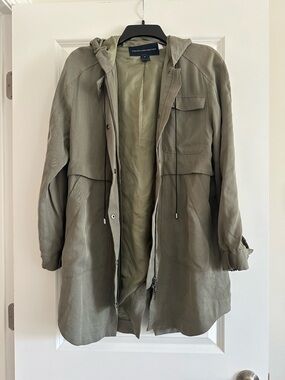 French Connection Olive Green Hooded Jacket